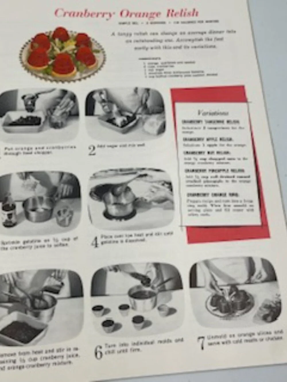 Vintage Knox On-Camera Recipe book from 1962 Gelatin Recipes